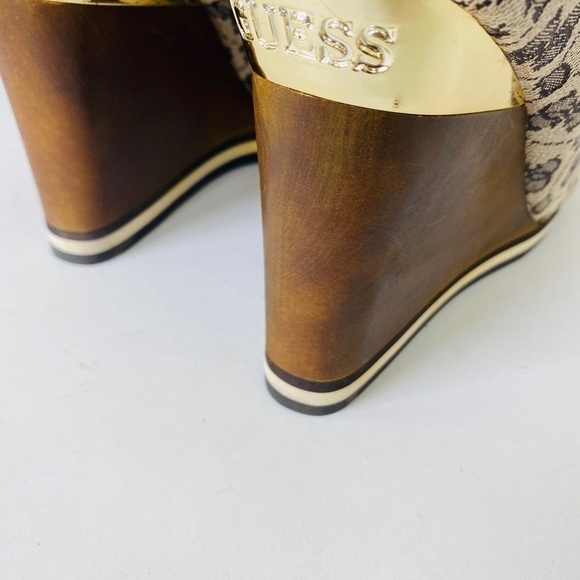 Guess Monogram Peep Toe Wedges | 9.5M - Picture 8 of 9